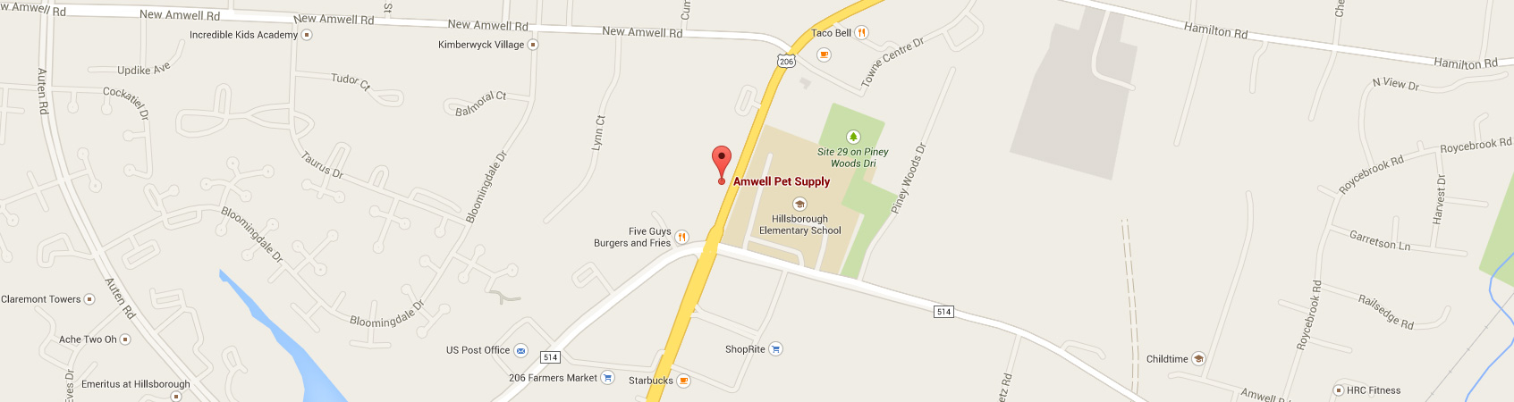Amwell Pet Supply Location on Map